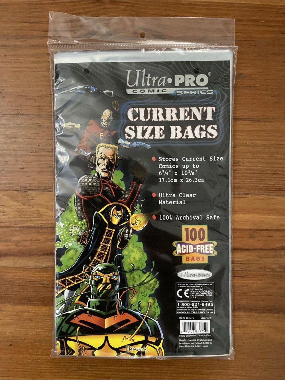 Ultra Pro Current Size Comic Bags 100ct Clear Acid-Free 6.75 x 10.375
